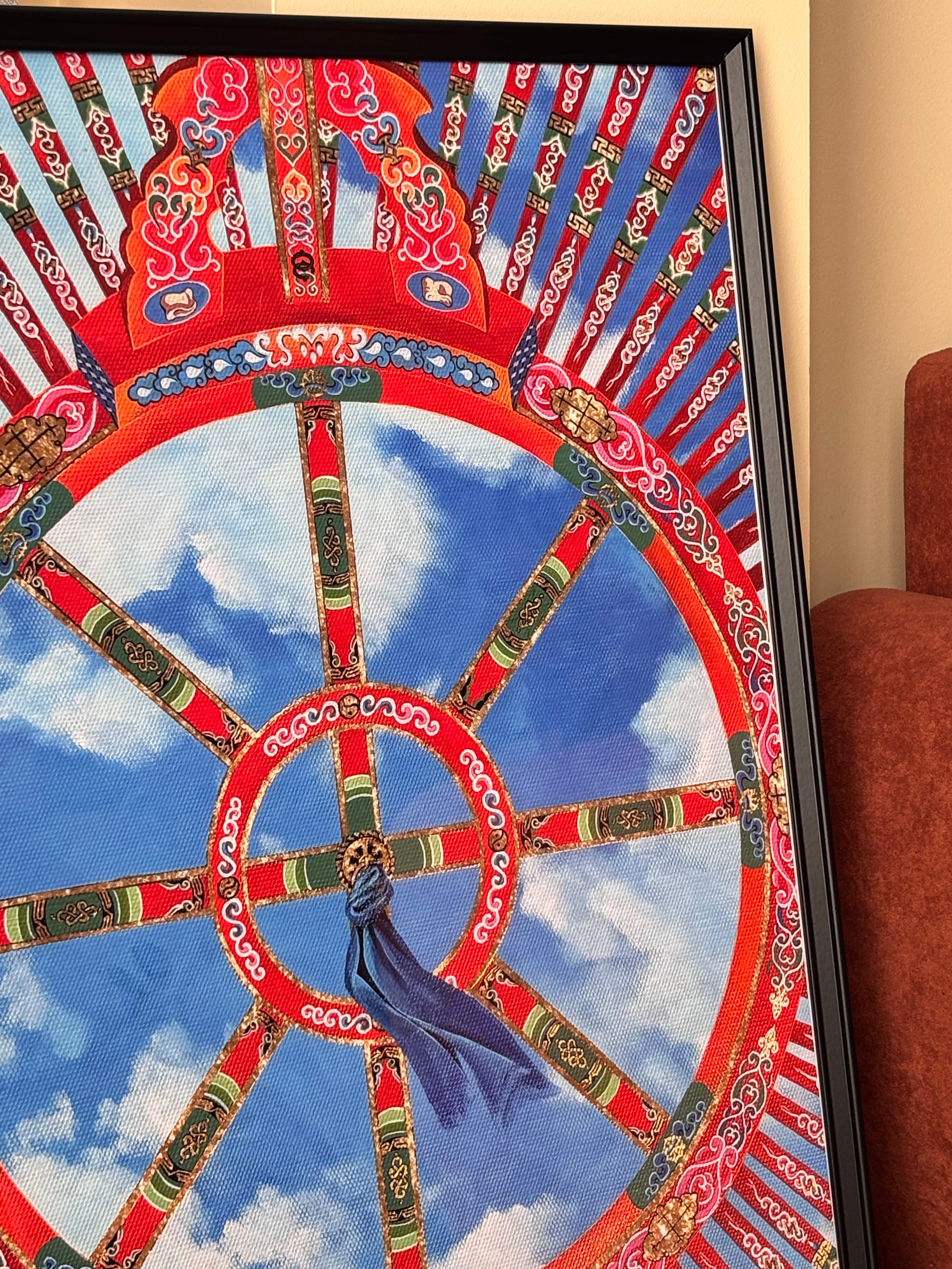 Toono – Symbol of Home with Hadag | Mongolian Nomadic Art Poster